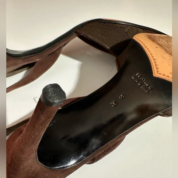 Yves Saint Laurent Brown Slingback Pumps Sz 9M - Picture 15 of 16